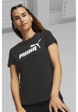 Puma Ess Logo Tee Siyah Kadın Kısa Kol T-Shirt 000000000101085582 Xs