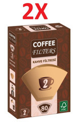 Coffee Filters 2 Numara Filtre Kahve Kağıdı 160'lı