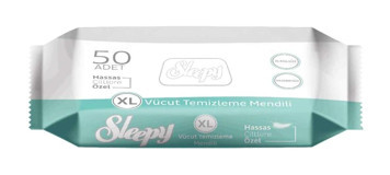 Sleepy Hasta 50 Yaprak 6'lı Paket Vücut Temizleme Mendili
