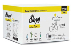 Sleepy Natural Yenidoğan 40 Yaprak 12'li Paket Islak Mendil