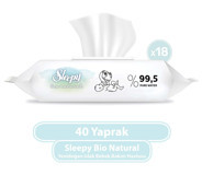 Sleepy Bio Natural 40 Yaprak 18'li Paket Islak Mendil