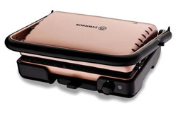 Korkmaz A316-11 Tostella 4 Dilim Granit Çıkartılabilir Plaka Tek Yönlü 1800 W Izgaralı Rose Gold Tost Makinesi/Waffle ve Tost Makinesi