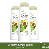 Dove Ultra Care Avokado Özlü Dökülme Karşıtı Şampuan 3x400 ml