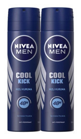 Nivea Cool Kick Sprey Erkek Deodorant 2x150 ml