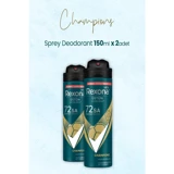 Rexona Champions Sprey Erkek Deodorant 2x150 ml