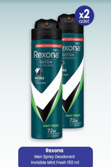 Rexona Invisible Sprey Erkek Deodorant 2x150 ml