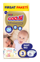 Goon Premium Soft 3 Numara Cırtlı Bebek Bezi 320 Adet