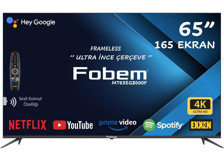 Fobem MT65EG8000F 65 inc 165 Ekran Uydu Alıcılı 4K Ultra HD Google Smart LED TV