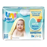 Uni Baby Aktif Sensitive 52 Yaprak 12'li Paket Islak Mendil