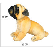 Toyaş Havlayan Pug Köpek 25 cm Peluş Oyuncak