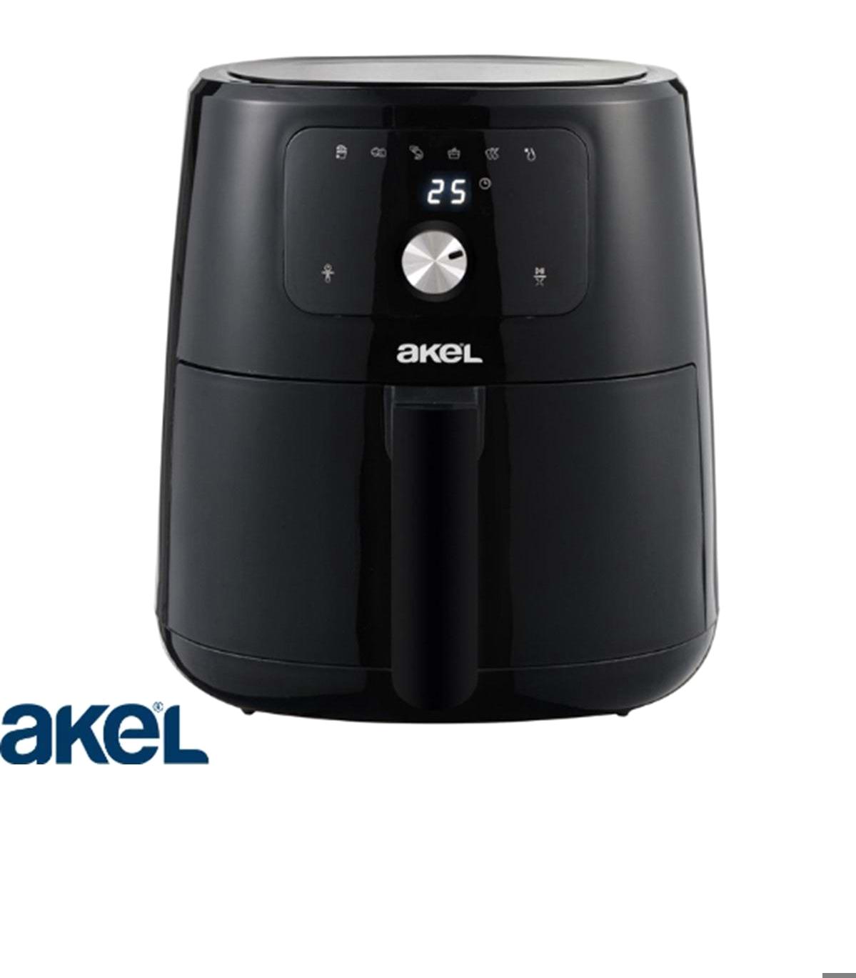 Akel AA150 Airfryer 5 lt Tek Hazneli Izgara Yapan Yağsız Sıcak Hava Fritözü Siyah