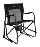 Gci Outdoor 37010 Katlanır Kolçaklı Gri - Siyah Tekli Kamp Sandalyesi