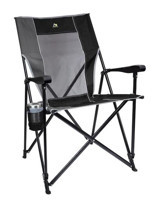 Gci Outdoor 74510 Katlanır Kolçaklı Gri - Siyah Tekli Kamp Sandalyesi