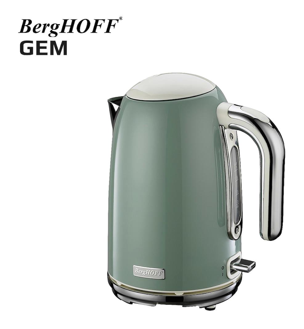 Berghoff Gem Retro Yuvarlak Çelik 1.7 lt 2200 W Mint Yeşil Kettle