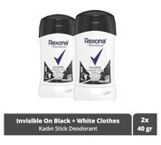 Rexona Black&White Invisible Stick Kadın Deodorant 2x40 ml