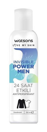 Watsons Invisible Power Sprey Erkek Deodorant 150 ml