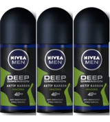 Nivea Deep Dimension Amazonia Roll-On Erkek Deodorant 3x50 ml