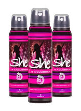 She Clubber Sprey Kadın Deodorant 3x150 ml