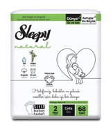 Sleepy Natural 2 Numara Bantlı Bebek Bezi 68'li