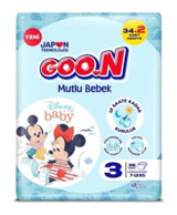 Goon Mutlu Bebek 3 Numara Bantlı Bebek Bezi 36'lı