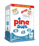 Pine Soft 4 Numara Bantlı Bebek Bezi 128'li