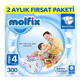 Molfix 4 Numara Bantlı Bebek Bezi 300'lü