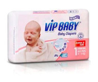 Bebiko Vip Baby Active&Soft Yenidoğan Cırtlı Bebek Bezi 44 Adet