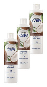 Avon Care Hindistan Cevizi Sütü Nemlendirici Vegan Duş Jeli 3 x 400 ml