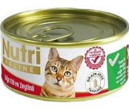 Nutri Feline Yetişkin Sığır Etli-Zeytin Yaş Kedi Maması 12x85 gr