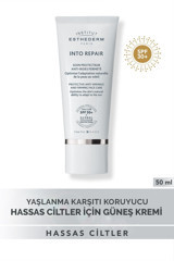 Institut Esthederm Into Repair 50 Faktör Tüm Ciltler İçin Nemlendirici Yaşlanma Karşıtı Suya Dayanıklı Yüz Güneş Kremi 50 ml