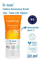 B-Good Care 50 Faktör Tüm Ciltler İçin Nemlendirici Suya Dayanıklı Yüz Güneş Kremi 50 ml