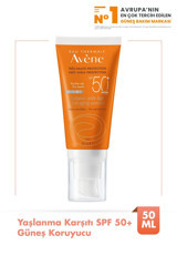 Avene Anti-Age 50 Faktör İçin Leke Karşıtı Nemlendirici Yaşlanma Karşıtı Yağsız Suya Dayanıklı Yüz ve Vücut Güneş Kremi 50 ml