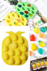 Kitchen Beauty Ananas Şekilli Silikon Renkli Buz Kalıbı