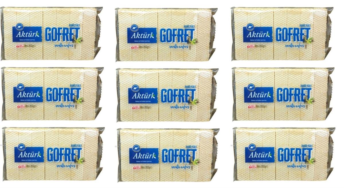 Aktürk Vanilyalı Gofret 9x300 gr