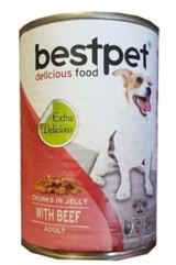 Best Pet Sığır Eti Parça Etli Yaş Köpek Maması 415 gr Tekli