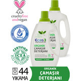 Ecos3 Vegan Konsantre 44 Yıkama Tüm Renkler İçin Sıvı Deterjan 2x750 ml