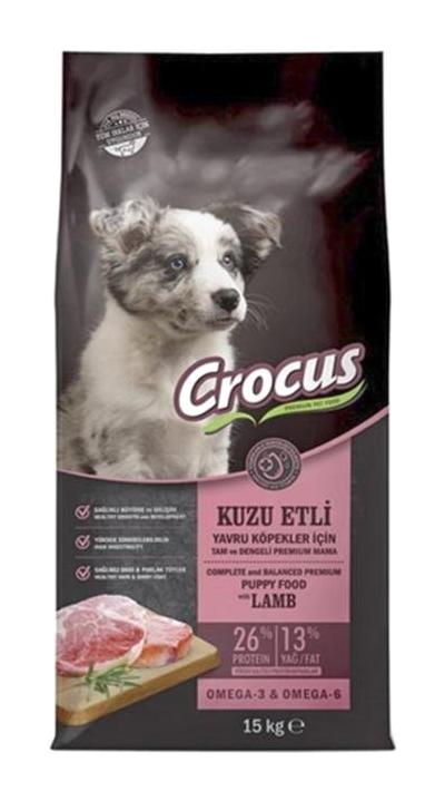 Crocus Premium Kuzu Etli Pirinçli Küçük Irk Yavru Köpek Maması 15 Kg