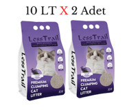 Less Trail Lavanta Kokulu Topaklanan İnce Taneli Bentonit Kedi Kumu 2x10 lt