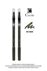 Cecile 2'li Mat Pastel Haki Kalıcı Kalın Uçlu Kalem Eyeliner