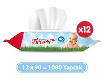 Baby Turco 90 Yaprak 12'li Islak Mendil