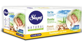 Sleepy Natural Ultra Hassas Yenidoğan 40 Yaprak 12'li Islak Mendil