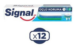 Signal Üçlü Koruma Naneli Florürlü Diş Macunu 12x50 ml