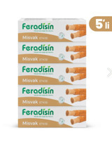 Feradisin Misvaklı Organik Florürsüz Diş Macunu 5x90 gr