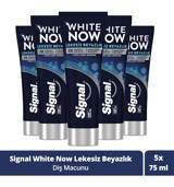 Signal White Now Lekesiz Beyazlık Naneli Florürlü Diş Macunu 5x75 ml