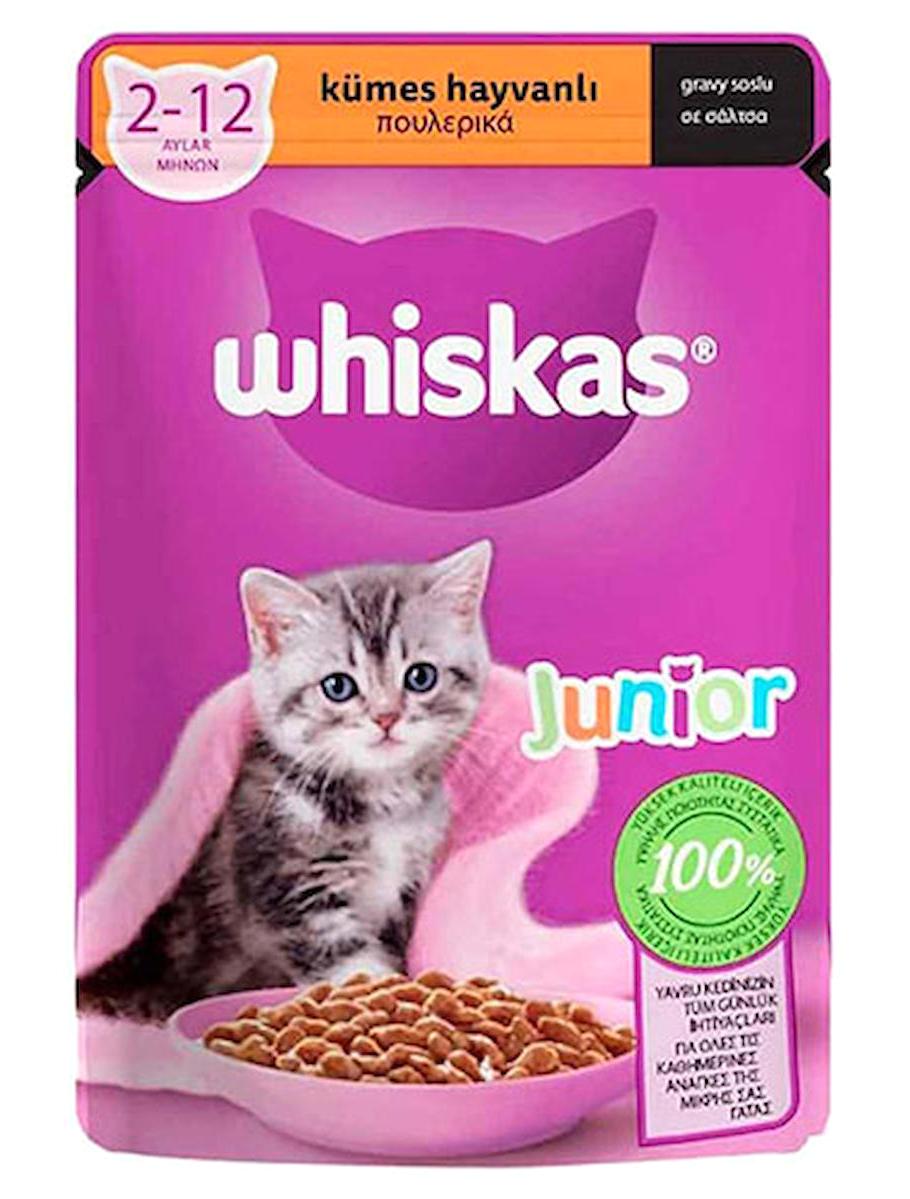 Whiskas Kümes Hayvanı Soslu Yavru Yaş Kedi Maması 6x85 gr