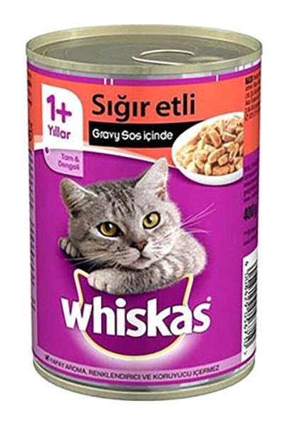 Whiskas Sığır Eti Soslu Yetişkin Yaş Kedi Maması 6x400 gr