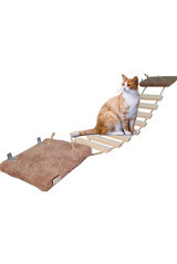 Barış Dizayn Oturaklı Merdivenli 130 cm Kedi Tırmalama Rampası