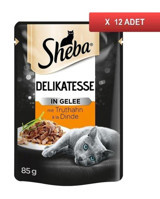 Sheba Delikatesse Hindi Eti Yetişkin Yaş Kedi Maması 12x85 gr