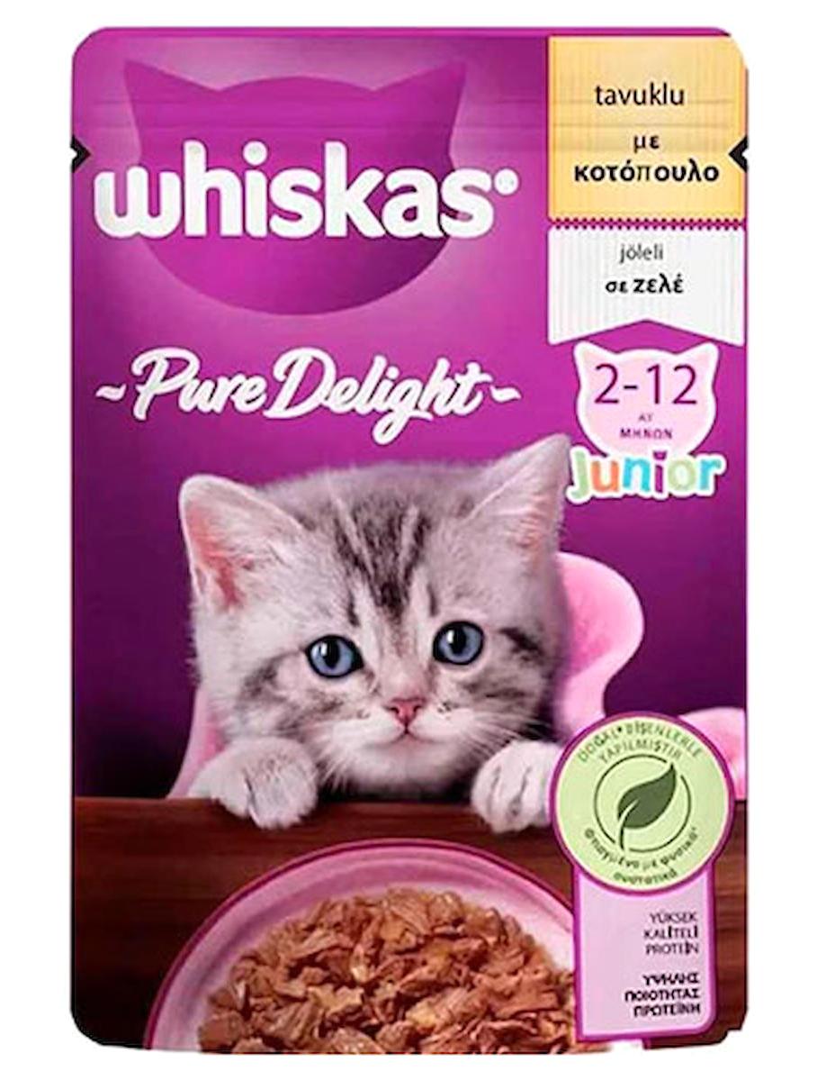 Whiskas Pure Delight Tavuk Jöleli Yavru Yaş Kedi Maması 12x85 gr