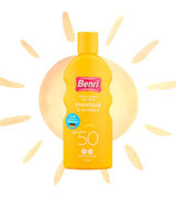 Benri Moisture Protect 50 Faktör Tüm Ciltler İçin Leke Karşıtı Nemlendirici Yağsız Suya Dayanıklı Yüz ve Vücut Güneş Sütü 150 ml